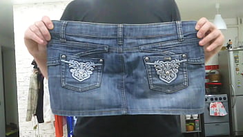 Preview 4 of Nitha Latina - old denim mini skirt of my girl,  sexy skirt or throw it away? write your advice