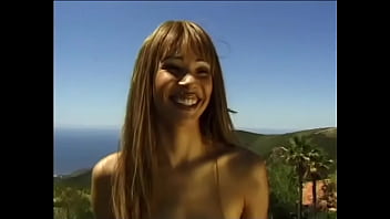 Preview 1 of Kids Soy - Two girlfriends caress each other&#039_s pussy near the pool and have gentle lesbian sex