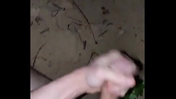 Preview 2 of Fuck Ass Then Pussy - Jerking off outside big cumshot #8