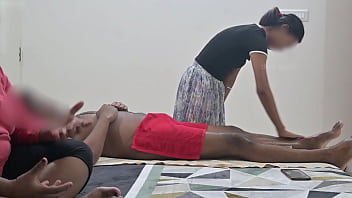 Preview 3 of Cristal Ayes - Happy ending massage infront of step sister