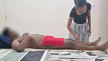 Preview 1 of Cristal Ayes - Happy ending massage infront of step sister