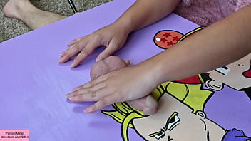 Preview 2 of Bathing Gorls - TSM - Hand ballbusting on cock table with Dylan