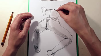 Preview 2 of Kajal Pots - Drawing sexy girls in pencil