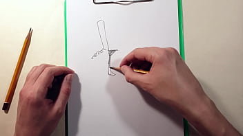 Preview 1 of Kajal Pots - Drawing sexy girls in pencil