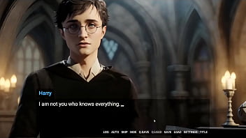 Preview 2 of Use Cum4 - Hogwarts Lewdgacy [ Hentai Game PornPlay Parody ] Harry Potter and Hermione are playing with BDSM forbiden magic lewd spells