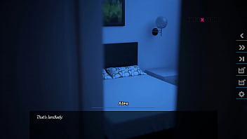 Preview 4 of Wife Bukkake Swallow - Dreams of Desire - Bottle spinning game with 3 girls and lesbian sex of Alice with Landlady