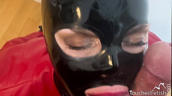 Preview 3 of Class De Biologia - TouchedFetish &ndash_ Latex Wife Facial Cumshot &amp_ Face Fuck | Amateur Fetish Couple in Rubber Catsuit Cum Facial | Cumshot Cum in Mouth