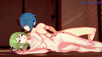 Preview 2 of Family Sokrt - Kuki Shinobu and Candace and Xingqiu intense sex. - Genshin Impact Hentai
