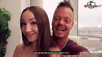 Preview 1 of Kitean Kaffe - d&uuml_nne 18 j&auml_hrige teen mit kleinen titten bei einem echten deutschen sextreffen