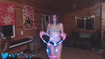 Preview 4 of Indian School Girla Sex - Clumsy camgirl breaks a lightbulb while practicing her triquetra flow..