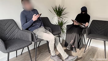 Preview 2 of Phornography Videos - Public Dick Flash in a Hospital Waiting Room! Gorgeous muslim stranger girl caught me jerking off in a hospital and helped me get a sperm sample before the appointment.