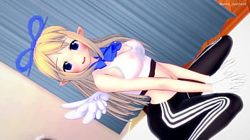 Preview 1 of Byouty Jav - Flonne (Disgaea) mojo su ropa,  se divierte vistiendo un atuendo deportivo