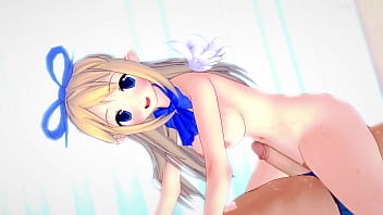 Preview 4 of Byouty Jav - Flonne (Disgaea) mojo su ropa,  se divierte vistiendo un atuendo deportivo