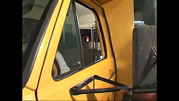 Preview 1 of Bangla Maa Xxx Kolkata Video Hd - Sexy blonde with pigtails sucks guy&#039_s cock and takes it between breasts in a bus parking