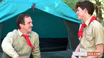 Preview 2 of Kink Girl - GuySaysYes.com - Scout Master Greg has a one-on-one chat with scout Grey,  where he reveals his liking for the young adventurer.