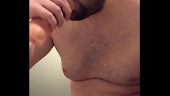 Preview 3 of Gays Dando Cu - Sarina gives blowjobs to the strapon as if it were a cock