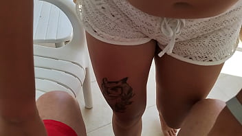 Preview 1 of Jpa School Videos - Handjob at hotel balkony in Tunisia hotel. Jerk off to young perfect body