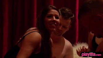 Preview 1 of Teen Cry Black - Real amateurs going to try groupsex in a swinger club