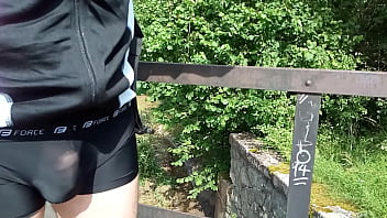 Preview 1 of Www Kashmir Xxx Com - Translucent cyclodress bike ride in public. Cycling in extreme weather.