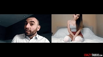 Preview 3 of Alia Bhatt Xxxbf - Dad punishes stepdaughter by demanding that she spank herself