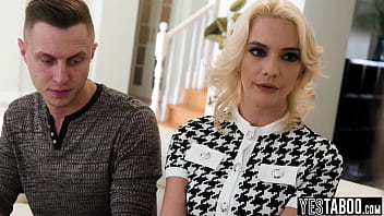 Preview 1 of Jony Sins Cherie Deville - Mature MILF stepmom helps big dick stepson cum in his busty wife