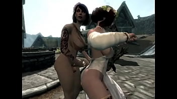 Preview 1 of Garreny Fun Com - Skyrim | Futa masturbandose por todos los lares.