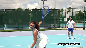 Preview 2 of Gujarati Rabari - Curly ebony spinner gets on cock after tennis