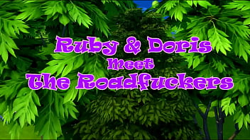 Preview 1 of Nicki Minaj Sex Tape Ass Pussy - SIMS 4: Ruby &amp_ Doris meet The Roadfuckers