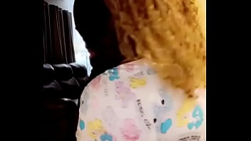 Preview 4 of Antenista - Massive round ass on a white girl in care bear PJs.