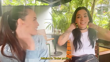 Preview 2 of Audrey Bitoni Two Cock Sex - Tinder Gave me two Passionate Colombians for a Threesome