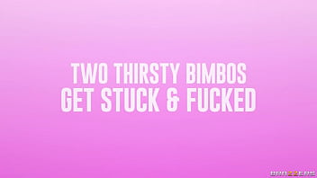 Preview 4 of Bunnimfc - Two Thirsty Bimbos Get Stuck &amp_ Fucked Kira Noir,  Kay Lovely,  Chloe Surreal / Brazzers/ Enter XVPROMO on official site for discount