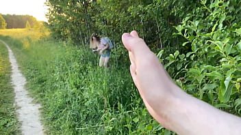 Preview 1 of Mom Pop Porn - Quick fuck with a young,  unfaithful wife in the forest
