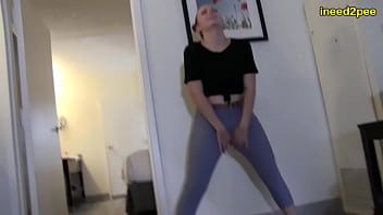 Preview 4 of Village Girl Ki Chudai Porn Com - cute girls need to pee wetting their panties and tight jeans