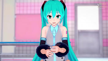 Preview 2 of Isu Kazawa - HATSUNE MIKU POV SUPER TIGHT PUSSY MASTURBATION MEET AND FUCK