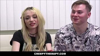 Preview 1 of Virgin Girll - CreepyTherapy - Big Tits Blonde MILF Family Therapist Seduces Skinny Teen Stepsister &amp_ Big Dick Stepbrother - Cecelia Taylor,  Julia Robbie,  Anthony Pierce