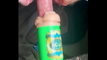 Preview 2 of Culing Celana - Slo-mo Swallowing my own Cum makes me cum 2x Fleshlightman1000