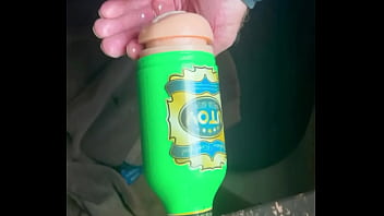 Preview 4 of Culing Celana - Slo-mo Swallowing my own Cum makes me cum 2x Fleshlightman1000