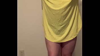 Preview 2 of Jeuc Erotic - Man in Comfy Women&rsquo_s Clothes Strips to Bra and Panties then Jerks off.