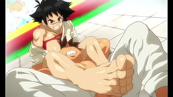 Preview 3 of Saraj Azhari - Makoto vs Ryu Footjob