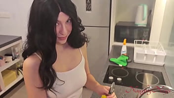 Preview 1 of Tenn Love Creampie - My House Cleaner always let&#039_s me fuck her if I leave a nice tip.