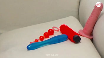 Preview 2 of Groupie Popstar - Karolly hot MILF masturbating with 3 different Toys