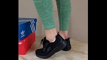 Preview 2 of Anal Creampai Compilation - Sneaker unboxing and try on