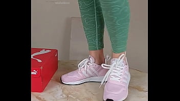 Preview 3 of Anal Creampai Compilation - Sneaker unboxing and try on