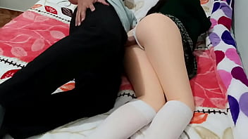 Preview 2 of Follando Y Mi Amiga Mira - Heavenly horny housewife eager to feel her anus dilate love between the perfume of her skin FIRST TIME ANAL SEX,  HARDCORE AND CUM INSIDE A BIG ASS MILF (18 years old)