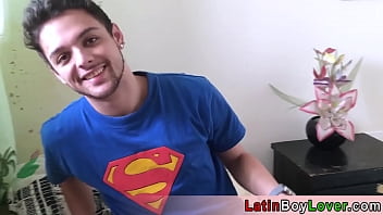 Preview 2 of Free Amoyfee - Amateur latin stud helping out his big cocked mate