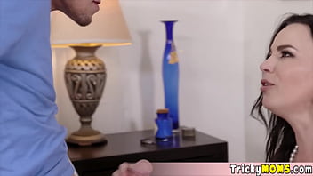 Preview 3 of Jackline Pussy Boy Anus - Dana deArmond tries to devour a huge cock first with her mouth and then with her tight MILF ass