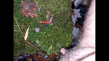 Preview 3 of Stripshow Cams - Ftm pissing at night,  naked,  on trees