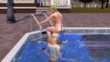 Preview 1 of Video Hda - Big pool Blondes