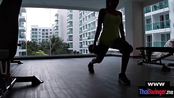Preview 1 of Madelyn Marie All Sex Hd - Thai wifes workout session ends in a quickie