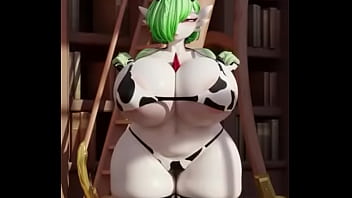 Preview 3 of Busty Japanese Mom And Son - r-bounce-cow-print-bikini-dividebyzero 360